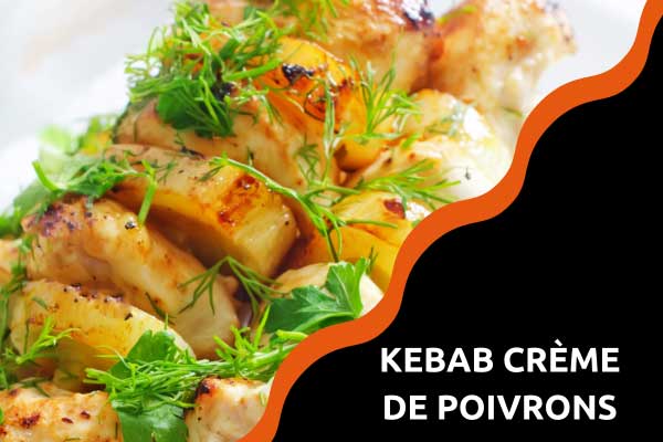 Kébab crème de poivrons