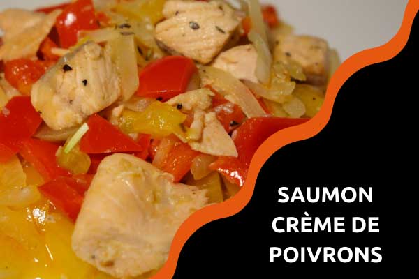 saumon crème de poivrons